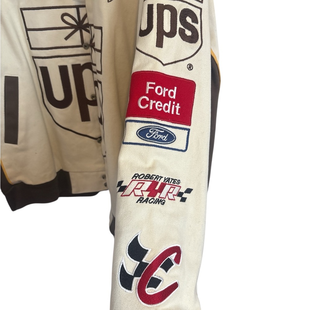 Vintage Jeff Hamilton UPS  Racing Jacket with Logos - Picture 4 of 5